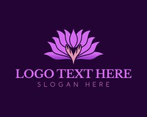 Wellness Lotus Hands Logo