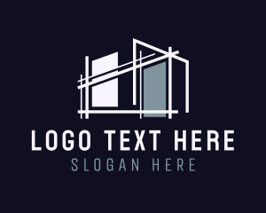 Logistic Hub - Home Construction Architect logo design