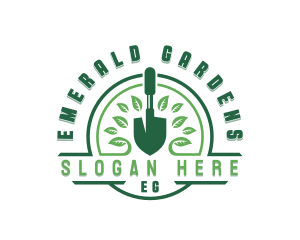 Garden Shovel Leaf logo design