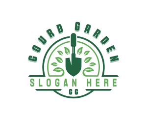 Garden Shovel Leaf logo design