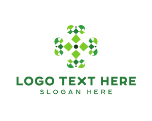 Firm - Geometric Clover Leaf logo design