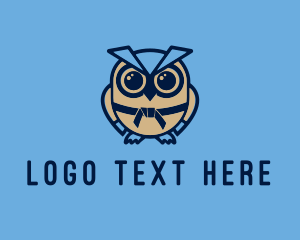 Dojo - Karate Owl Mascot logo design