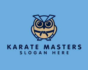 Karate Bird Owl logo design