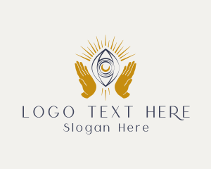 Magic Shop - Mystic Hands Eye Pearl logo design