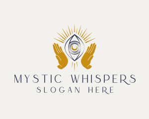 Occult - Mystic Hands Eye Pearl logo design