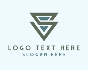 Investor - Geometric Modern Triangle Letter S logo design