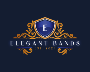 Elegant Shield Ornament logo design