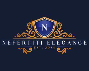 Elegant Shield Ornament logo design