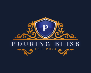 Elegant Shield Ornament logo design