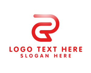 Monogram - Red Letter GP Monogram logo design