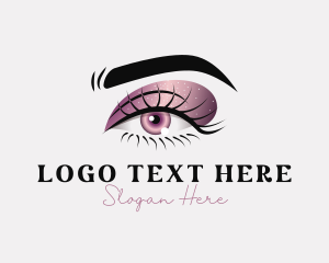 Lash Extension - Shimmery Eye Makeup logo design