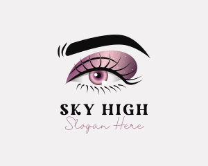 Lashes - Shimmery Eye Makeup logo design