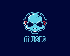 Music DJ Alien  logo design