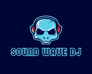 Dj - Music DJ Alien logo design