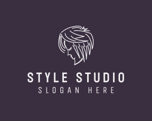 Hairdresser - Male Hairdresser Head logo design