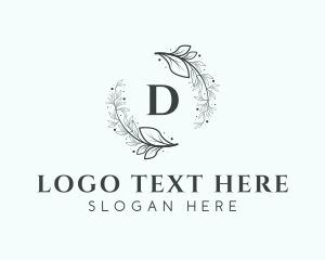 Leaf Garden Wreath Logo