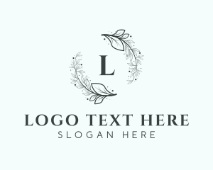 Leaf Garden Wreath Logo