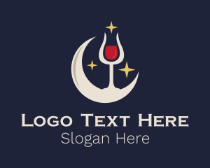 Crescent - Moon Crescent Wine logo design