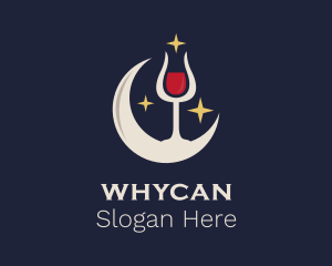 Cocktail - Moon Crescent Wine logo design