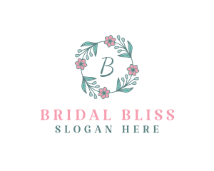 Flower Wreath Wedding Planner logo design