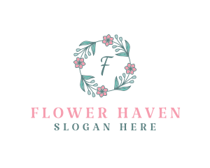 Flower Wreath Wedding Planner logo design