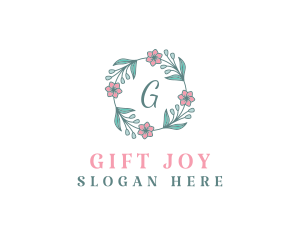 Flower Wreath Wedding Planner logo design