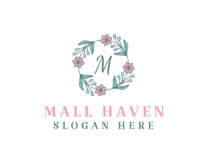 Flower Wreath Wedding Planner logo design