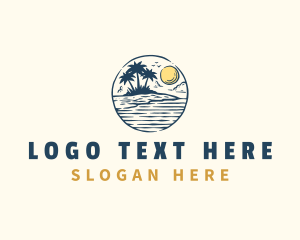 Villa - Island Beach Resort logo design