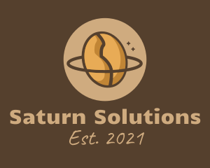 Saturn - Coffee Bean Planet logo design