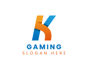 Professional Advertising Origami Letter K Logo