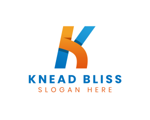 Professional Advertising Origami Letter K logo design