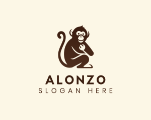 Chimpanzee Monkey Primate logo design