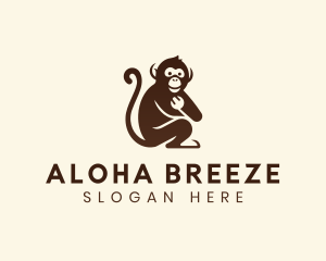 Chimpanzee Monkey Primate logo design