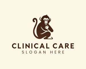 Chimpanzee Monkey Primate logo design