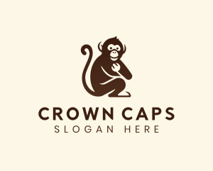 Chimpanzee Monkey Primate logo design