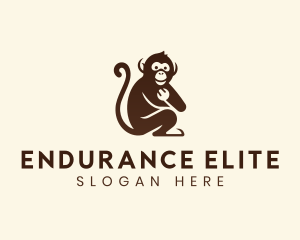 Chimpanzee Monkey Primate logo design