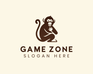 Chimpanzee Monkey Primate logo design