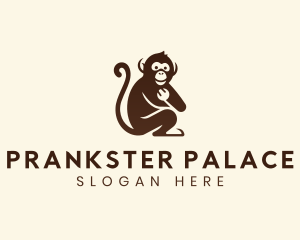 Chimpanzee Monkey Primate logo design