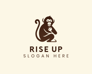 Chimpanzee Monkey Primate logo design