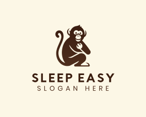 Chimpanzee Monkey Primate logo design