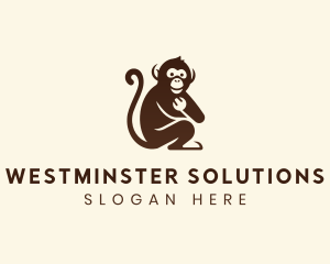 Chimpanzee Monkey Primate logo design