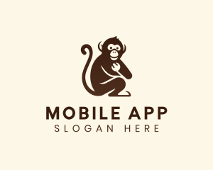 Chimpanzee Monkey Primate logo design