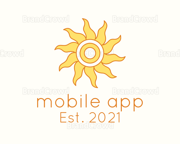 Tropical Summer Sun Logo