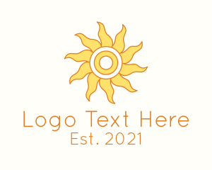 Solar - Tropical Summer Sun logo design