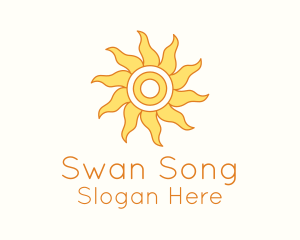 Tropical Summer Sun Logo