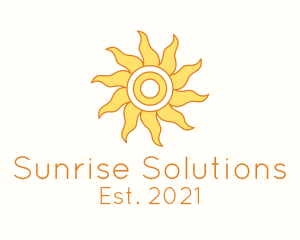 Day - Tropical Summer Sun logo design