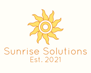 Tropical Summer Sun logo design