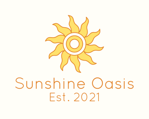 Tropical Summer Sun logo design