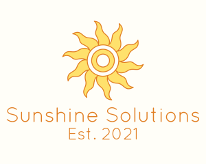 Tropical Summer Sun logo design