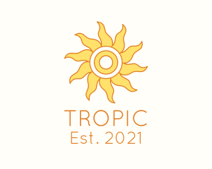 Tropical Summer Sun logo design